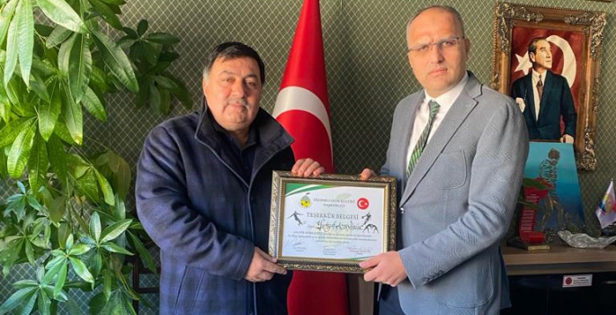 BAŞKAN MORGÜL’DEN TEŞEKKÜR BELGESİ