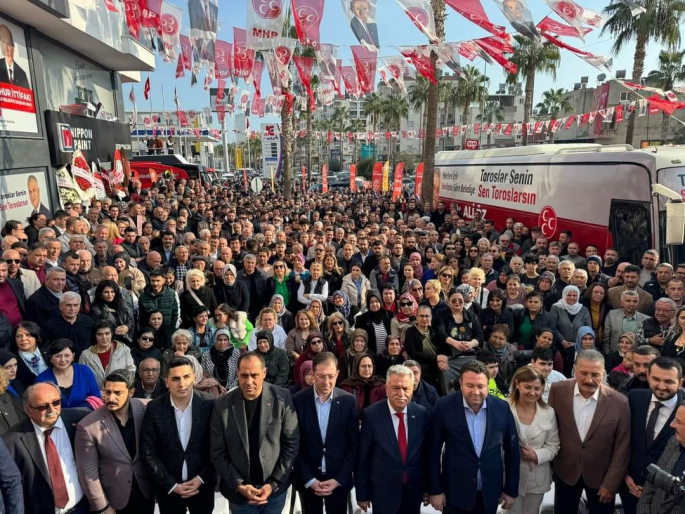 Cumhur İttifakı MHP Toroslar Belediyesi Başkan adayı Dr. Ali Öz'ün Seçim Koordinasyon Merkezi açıldı.