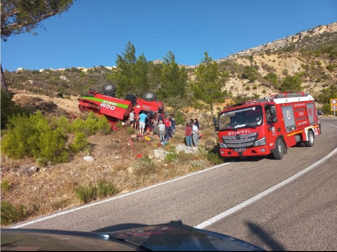 Yangına giden orman personeli kaza yaptı: 3 yaralı