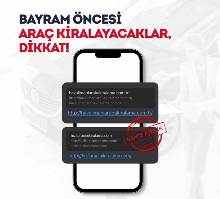 Bayram öncesi araç kiralayacaklar dikkat!